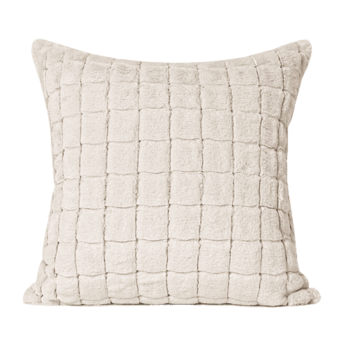 Plush Checked Cushion